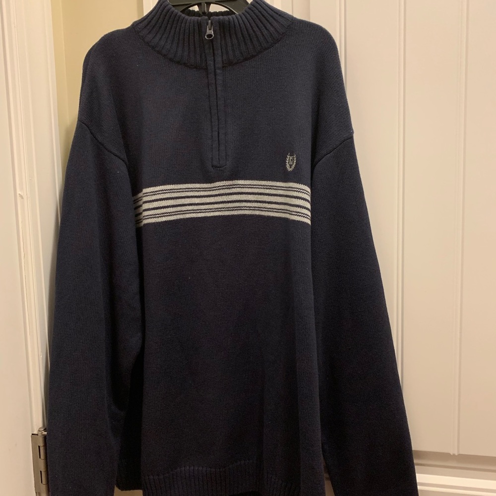 Chaps Men’s Sweater Size XL Navy & Gray